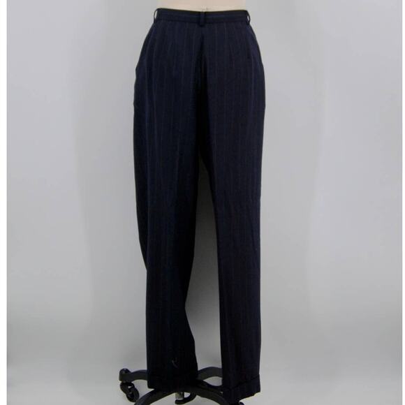 Vintage DKNY Wool Pin Strip Pants - Picture 3 of 5